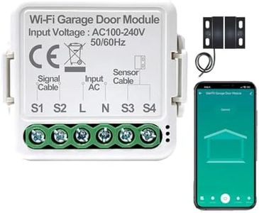UanTii WiFi Garage Door Opener Module Tuya Smart Garage Door Controller Circuit Breaker,App and Voice Control,No Hub Required (WiFi Version)