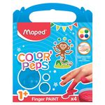 Maped Color'Peps My First Finger Paints for babies and toddlers age 1+, 4 paint pots