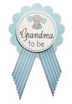 Grandma to Be Pin Elephant Baby Shower It's a Boy for parents to wear, Blue & White, It's a Girl Baby Sprinkle