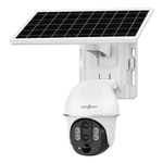 Active Pixel 4G Sim | Wireless Solar CCTV Camera | 2MP+2MP |10x Dual Lens Zoom | IP65 Waterproof | Two-Way Audio | PIR Motion Detection | PTZ and Remote APP