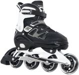 MammyGol Adult Inline Skates for Men Women, Roller Skates with Carbon Steel Bearings, TPR Brake, 3D Mesh, EVA Lining, PVC Upper | Adjustable Size for Better Fit for Skating Enthusiasts