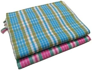 Cotton Colors - 2 Bath Towels - Standard Towel (60" 30") (Super Water Absorbent, Very Thin, Light Weight, Soft & Easy to Dry)_D446