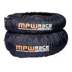 MPW Race Dept Analog Motorcycle Pro Tyre Warmers Superbikes Front Rear Heated Cover 120/200 Grey