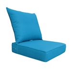 BOSSIMA Outdoor Patio Cushions Deep Seat Chair Cushions Sunbrella Furniture Cushions,Mixed Blue/Teal