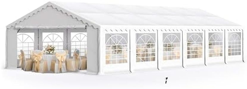 MFSTUDIO 20'x40' Party Tent, Outdoor Heavy Duty Party Tents with Removable Sidewalls, Large Canopy Tent Shelter for Outdoor Events Wedding Birthday, White