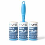 FLYNGO Sticky Lint Roller for Clothes, Pet Hair, 270 Sheets Reusable Easy-Tear Lint Remover Brush for Woolen Clothes, Sofa, Sweater, Dust & Dirt - 3 Rolls 90 Sheets Each (270 Sheets)