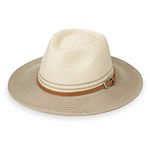 Wallaroo Hat Company Women’s Kristy Fedora – UPF 50+, Lightweight, Adjustable, Packable, Designed in Australia, Ivory/Stone, One Size