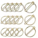 DesertBoy 15 Piece Lynch Pin Linch Pin Lynch Pin Assortment Kit Heavy Duty Lynch Pin Carbon Steel Trailer Lock Pin Linch Pin with Ring Lynch Pin Set for Farm Tractors Trailers Trucks Mowers