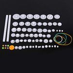 Fafeicy Plastic Gears Set Pulley Belt Worm Kits Crown Gear Set Robot Motor Toy DIY Parts for Model Amateur(75 Gear Packages)