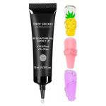 THR3E STROKES 15g 3D Sculpting Gel Nail Glue for Nail Designs and DIY Nail Art - Clear Gel Polish for Drawing, Molding, Sculpture and Decoration (CLEAR) (UV/LED LAMP REQUIRED)