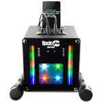 RockJam Singcube 5 Watt Bluetooth Karaoke Machine with Dual Microphones, Voice Change Effects and LED Lights, Black