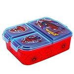 Zawadi Global Spiderman Kids Childrens Multi Compartment Rectangular School Travel Lunch Food Box Sandwich Bento Container, BPA Free