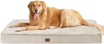 EHEYCIGA Orthopedic Memory Foam Dog Beds for Extra Large Dogs with Removable Waterproof Liner, Beige, 41x27