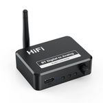 MICROWARE Bluetooth 5.3 Digital Audio Receiver, DAC, Digital to Analog Converter 3.5mm Aux RCA L/R U-Disk High Fidelity Optical Stereo 2 in1 Wireless Adadper