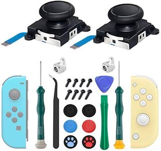 2 Pack Joycon Joysticks, Joycon Repair Kit Joystick Replacement Parts for Nintendo Switch, Switch Lite & Switch OLED, Include Thumb Grips, Metal Lock Buckles