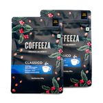 COFFEEZA Classico Ground Coffee Packet| Medium Grind (Pour-Over, Aeropress & Filter Coffee) | 100% Arabica Premium Grade, Medium Roasted Ground Coffee | Pack Of 2X 250Gm