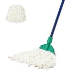 Hyde Floor Cleaning Mop - Microfiber Wet Pocha T Mop Stick for Home. (Green, Includes 1 Extra Refill)