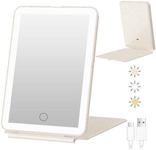 FUNTOUCH Rechargeable Travel Makeup Mirror with 72 Led Lights
