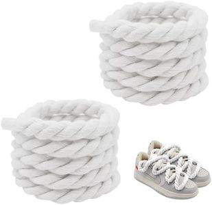 1 Paires Lacets Corde pour Air Force 1,Lacets Corde Chunky Lacets Chaussures Plats pour Baskets, Lacets Plats pour Sneakers Rope Laces 8mm et 150cm Avec Coton Premium,Gros Lacets pour Sneakers Baskets