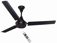 OSTN ELEMENTS 3 1200mm BLDC Motor 5 Star Rated Ceiling Fans with Remote Control | Upto 70% Energy Saving, High Air Delivery and LED Indicators | 25 Watts, 2+1 Year Warranty | Midnight Black