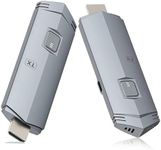 Wireless HDMI Transmitter and Receiver, Portable 4K Wireless HDMI Kit, Plug & Play, Support 2.4/5GHz for Streaming Video and Audio to Monitor from Laptop/PC