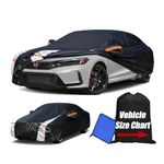 Cotryvox 10-Layer Sedan Car Cover Waterproof All Weather. See Vehicle Size-Chart for Accurate Fit. Honda Civic, Toyota Corolla, Hyundai Elantra,etc. Size A1(See Size Chart)