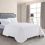 HollyHOME Luxury Checkered Super Soft Solid Single Pinsonic Quilted Bed Quilt Bedspread Bed Cover, White, Full/Queen