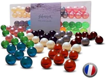 Coffret 52 perles naturelles d' huile de soja SANS PARABEN 8 parfums. Boules pour une peau douce,lisse,relaxation. Cadeau d'anniversaire fille, garçon, noël