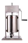 Hakka® 22 LB/10 L Sausage Stuffer Machine 2 Speed Stainless Steel Vertical Sausage Filler Manual Sausage Maker with 4 S/S Filling Funnels