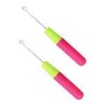 Plastic Handle Crochet Needle, 2 Pack Latch Crochet Hooks, Crochet Needle Hair, Hair Extension Latch Needle Hook, for DIY, Craft, Braiding