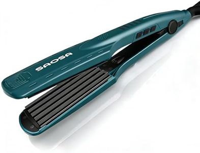 SAOSA Hair Crimper, 39mm Crimping Iron for Fluffy Hairstyle, Hair Waver Volumizing Crimper Iron with Titanium Ceramic Plates Styling Tools for Women Girls, Dual Voltage & UK Plug