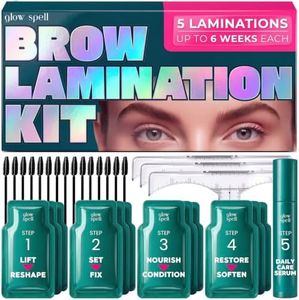 PRO Brow Lamination Kit – Eyebrow Lamination Kit with 5-Step Lifting System, Styling Brushes, Brow Rulers & Nourishing Serum – At Home Eye Brow Lamination Kit for Fuller, Defined Brows
