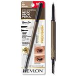 Revlon ColorStay Micro Eyebrow Pencil with Built In Spoolie Brush, Infused with Argan and Marula Oil, Waterproof, Smudgeproof