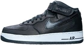 NIKE Men's & Grade School Air Force 1 '07 Mid SP Black/Black-Black (DJ7840 001), Kleur Als Op Foto, 6 AU