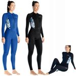 Women Men Wetsuit 2mm 3mm,Women Wetsuit,Neoprene Full Body UV Protection One Piece Long Sleeves Wet Suit Dive Skin,Adult One Piece Full Body Long Sleeves Neoprene Wet Suits(Black)