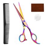 Lictin Hairdressing Scissors Hair Cutting Scissor, Professional Stainless Steel Hair Cutting Barber Scissors with Comb, 6 Inch Sharp Razor Hairdresser Shears for Salon Barbers