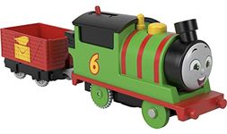 Thomas & Friends Motorized Toy Train Percy Battery-Powered Engine with Tender for Preschool Pretend Play Ages 3+ Years