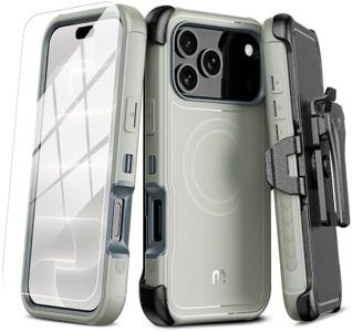 M MYBAT PRO for iPhone 18 Pro Case with Belt Clip Holster,Magnetic Case