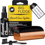 Big Fudge Vinyl Record Cleaning Kit - 4-in-1 Record Cleaner Solution - Includes Ultra-Soft Velvet Record Brush, Cleaning Liquid, Stylus Brush and Storage Pouch
