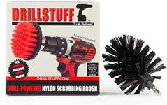 BBQ Grill Cleaning with Ultra Stiff Nylon Power Scrubber. Drill Attachment Used for, Graffiti Removal, Stone Cleaning, and Other Difficult Scrubbing Tasks (Mini)