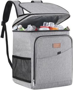 Lifewit Sac a Dos Isotherme 26L(34 Cannettes), Grand Sac à Dos Isotherme Repas Adulte, Glaciere Étanche Souple Portable pour Hommes Femmes, pour Pique-Nique/Plage/Barbecue/Camping/Voyage, Gris
