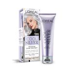 L'Oréal Paris Hair Dye, Permanent Hair Color Cool Silver Pearly White, Excellence Universal Nudes, No Ammonia Home Hair Colour with Hyaluronic Acid & Micro-Keratin, Up to 100% Grey Coverage