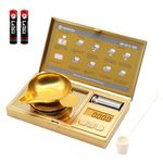 UNIWEIGH Milligram Scale,50g/001g Digital Jewelry Scale,High Precision Pocket Mg Scale with Tare,6 Unit Powder Scale,Micro Gram Scale for Powder Medicine,Gem,Reloading,Gold,Cal Weight Included