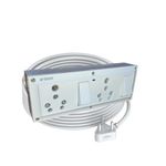 Double Switch Socket Combined Extension Box for Cooler, Washing Machine, Mixer Juicer & Use Multiple Home Appliances, 6A/15A Socket 5A Plug | 100% Copper Wire| max load upto 2000watt (3 meter wire)