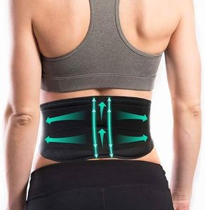 AllyFlex Sports® Lightweight Back Brace for Men & Women Under Uniform, Dual Medical 3D Lumbar Pads for Lower Back Pain Relief, Breathable Mesh with Adjustable Stapes for Back Stress - M