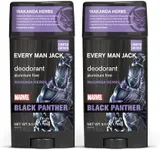 Every Man Jack Deodorant - Marvel Black Panther | 3-ounce Twin Pack - 2 Sticks Included| Naturally Derived, Aluminum Free, Parabens-free, Pthalate-free, Dye-free, and Certified Cruelty Free