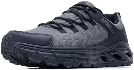 Mens Running Shoes | Tennis Hiking Shoes | Trail Running Shoes for Men | FALKON 1.0 Non-Slip Gym Jogging Road Running Shoes | Cross-Training Athletic Sport Workout Fashion Sneakers Grey Size US 11.5