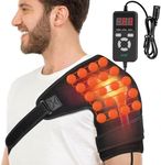 UTK Far Infrared Heating Shoulder Brace Wrap Shoulder Heating Pad Certificated Natural Jade Infrared Heating for Shoulder Relief [ DC Converter & EMF Free] Smart Controller Auto Off