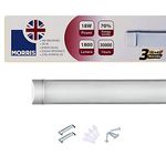 Morris LED Batten Slimline Tube Light 2FT 3FT 4FT 5FT 6FT Wall/Ceiling Mount (6000k) (2FT (60cms))