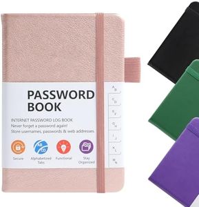 A6 Password Book with Alphabetical Tabs,Hardcover Password Keeper Book Small Pocket Size, Small Internet Password Book for Computer Website Logins Internet Address Password Organizer (Rose gold)
